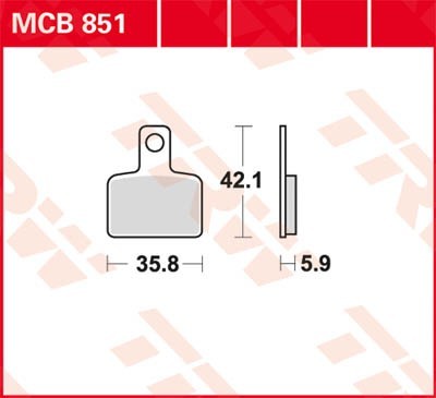 TRW Organic Allround Height: 42,1mm, Width: 35,8mm, Thickness: 5,9mm Brake pads MCB851 buy