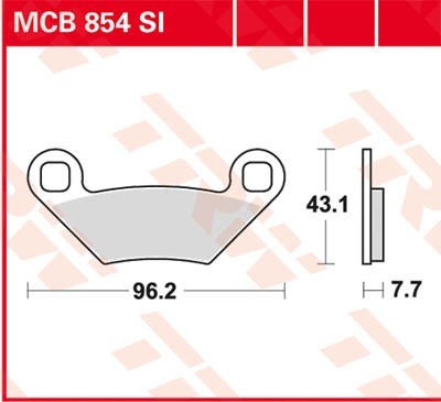 TRW Sinter Offroad Height: 46,9mm, Width: 96,9mm, Thickness: 7,6mm Brake pads MCB854SI buy