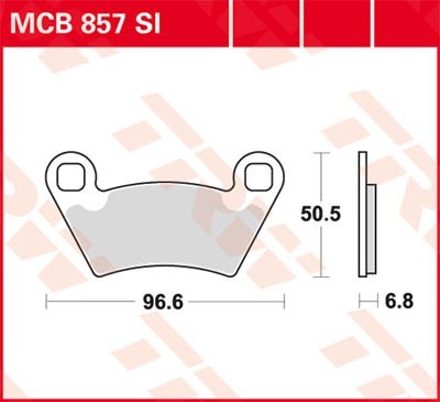 TRW Sinter Offroad Height: 50,5mm, Width: 96,6mm, Thickness: 6,8mm Brake pads MCB857SI buy