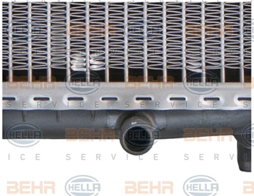 8MK376711-284 Radiator 8MK 376 711-284 HELLA 470 x 378 x 34 mm, with screw, Mechanically jointed cooling fins