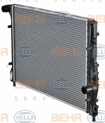 HELLA 8MK376766-114 Engine radiator 580 x 415 x 34 mm, with screw, Mechanically jointed cooling fins
