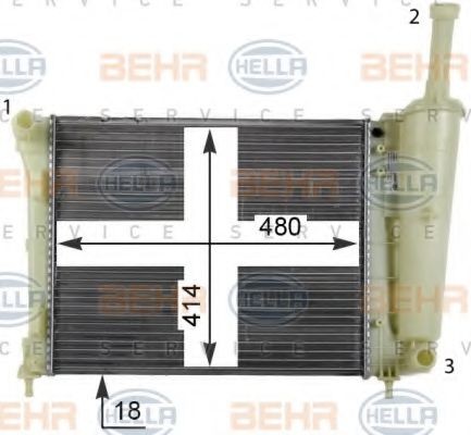 Great value for money - HELLA Engine radiator 8MK 376 790-054