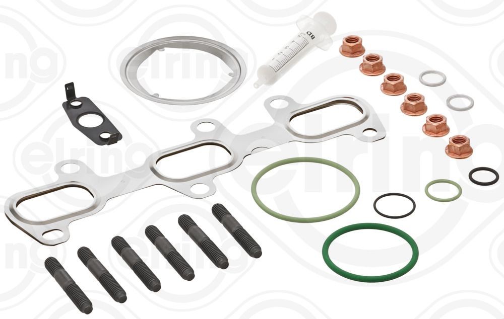 245.850 ELRING Mounting kit, charger SKODA with gaskets/seals, with bolts/screws