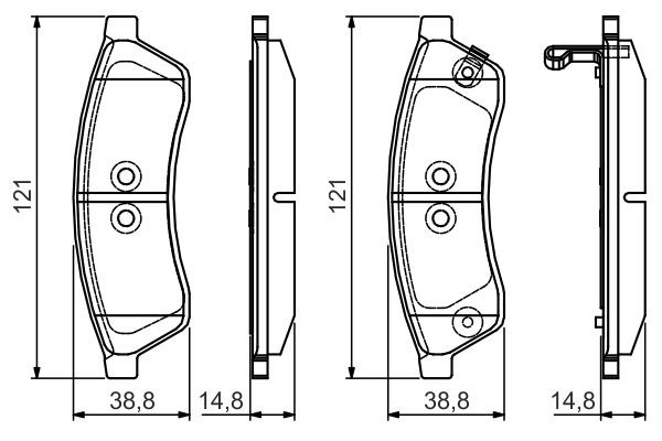 BOSCH 0 986 495 168 Brake pad set Low-Metallic, with integrated wear warning contact, with acoustic wear warning, with mounting manual