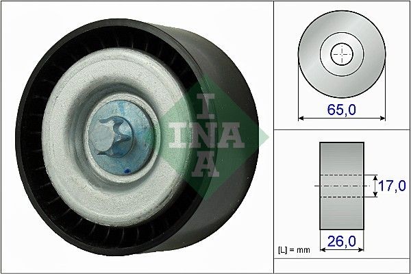 Great value for money - INA Deflection / Guide Pulley, v-ribbed belt 532 0777 10