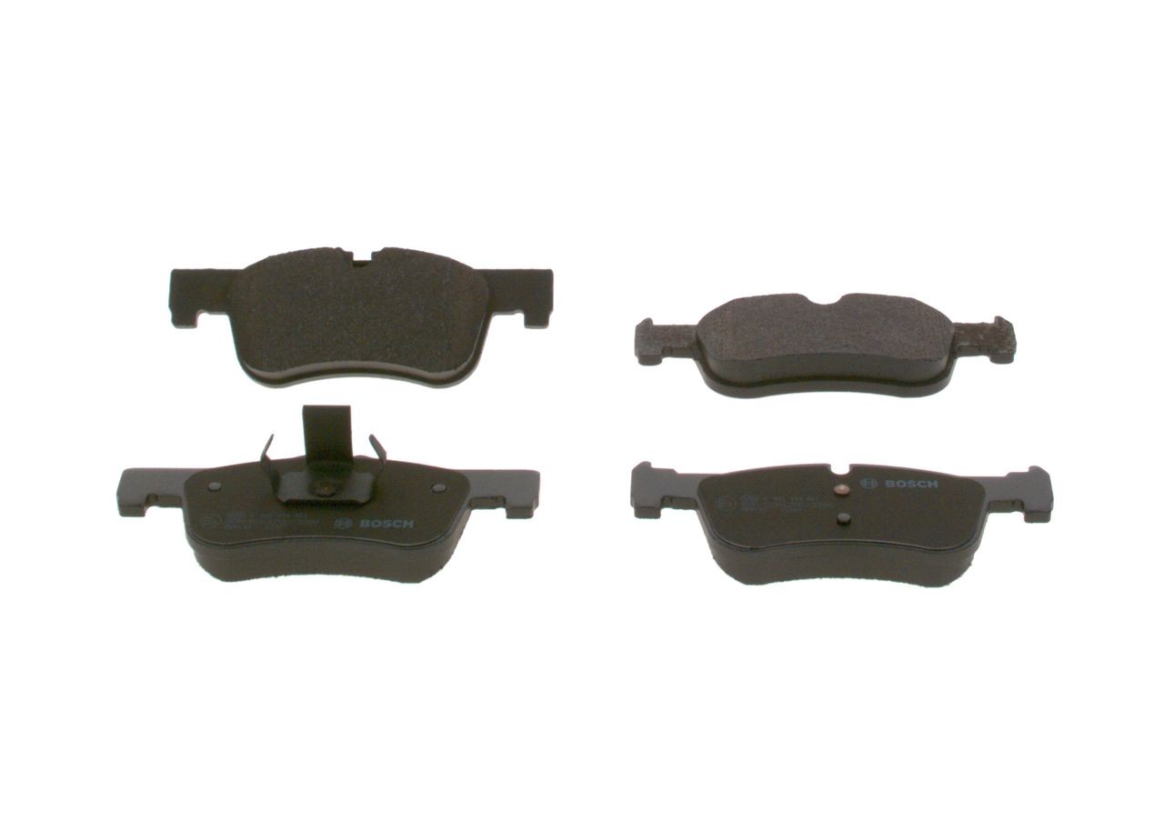 0986494561 Set of brake pads 0 986 494 561 BOSCH Low-Metallic, with anti-squeak plate, with piston clip