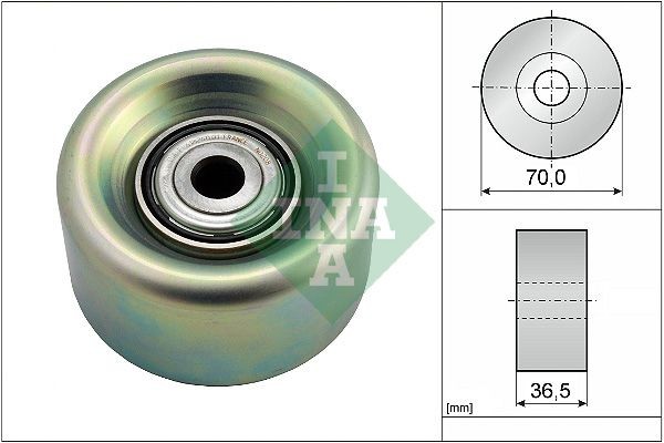 Nissan BLUEBIRD Deflection / Guide Pulley, v-ribbed belt INA 532 0780 10 cheap