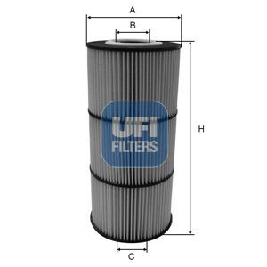 UFI Filtereinsatz Innendurchmesser 2: 58,5, 45,5mm, Ø: 120,5mm, Höhe: 264,5mm Ölfilter 25.156.00 kaufen
