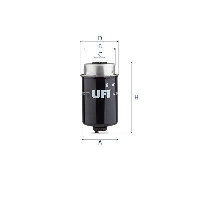 UFI Filter Insert Height: 168,5mm Inline fuel filter 24.464.00 buy