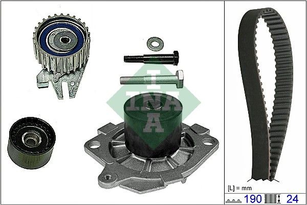 Fiat STILO Water pump and timing belt kit INA 530 0622 30 cheap