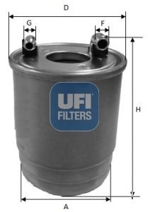 UFI 24.112.00 Fuel filter A 642 092 04 01