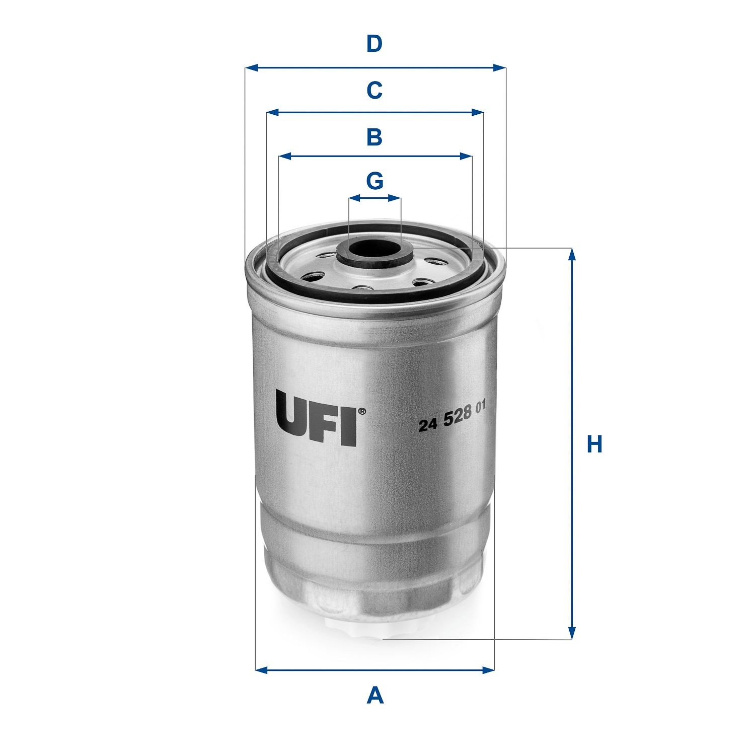 Original UFI Fuel filter 24.528.01 for CHRYSLER SEBRING