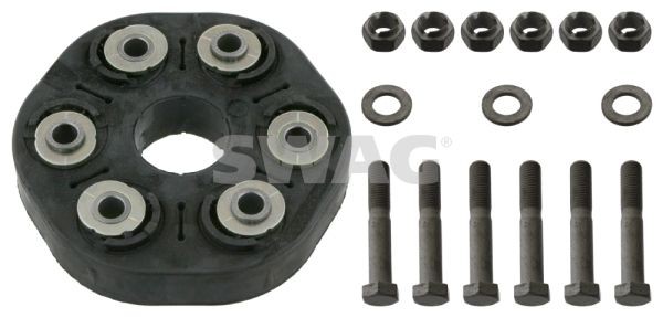 SWAG 20 94 3492 Drive shaft coupler Bolt Hole Circle Ø: 110mm, with bolts/screws, with washers, with nuts