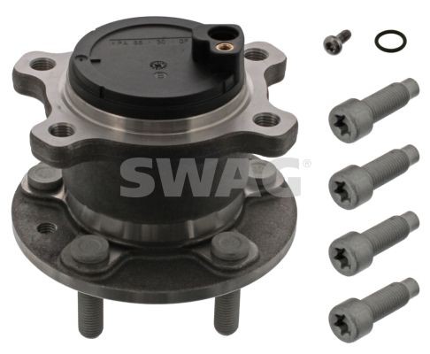 SWAG Rear Axle Left, Rear Axle Right, Wheel Bearing integrated into wheel hub, with integrated magnetic sensor ring, with ABS sensor ring, with fastening material, with wheel hub, 136 mm, Angular Ball Bearing Wheel hub bearing 50 94 4889 buy