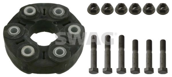 SWAG 20 94 3523 Drive shaft coupler Bolt Hole Circle Ø: 105mm, with bolts/screws, with nuts
