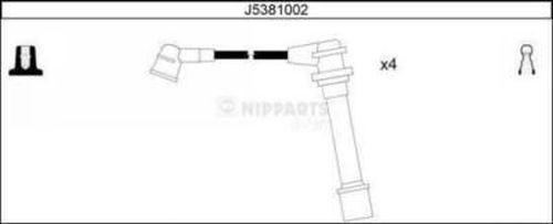 NIPPARTS J5381002 Ignition Cable Kit 22440-99B00