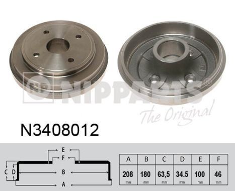 NIPPARTS N3408012 Brake Drum CITROËN experience and price