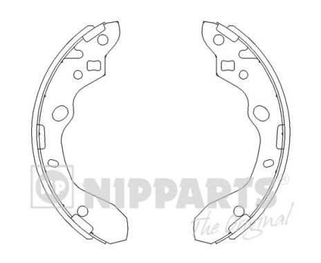 Mazda 323 Drum brake shoe support pads 7635118 NIPPARTS J3503037 online buy