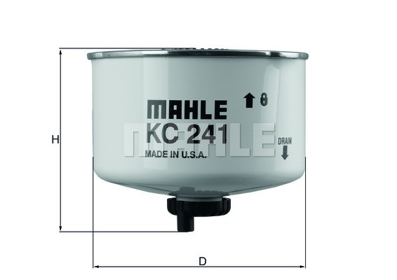 70353649 MAHLE ORIGINAL Spin-on Filter Height: 94,4mm Inline fuel filter KC 241D buy