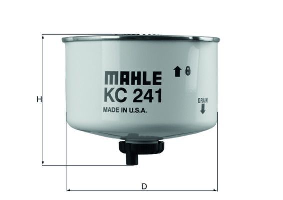 MAHLE ORIGINAL Fuel filter KC 241D for LAND ROVER RANGE ROVER, DISCOVERY