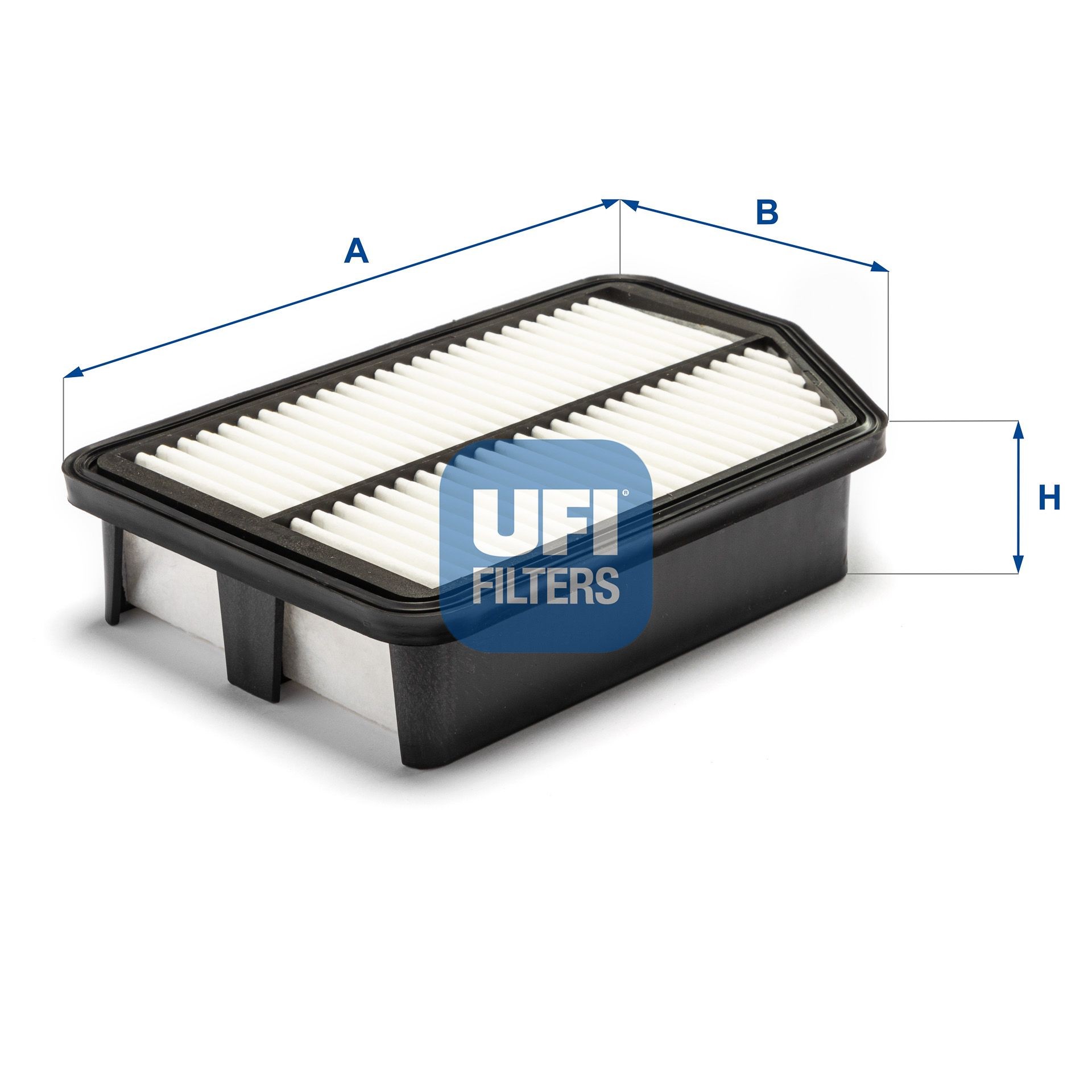 UFI 54mm, 164mm, 257mm, Filter Insert Length: 257mm, Width: 164mm, Height: 54mm Engine air filter 30.574.00 buy