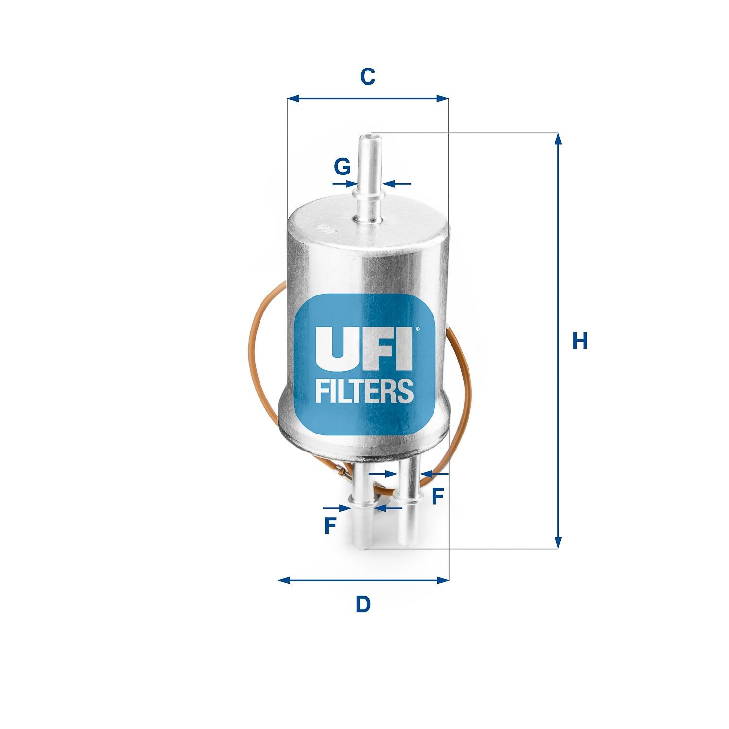 UFI 31.853.00 Fuel filter Filter Insert, 7,9mm, 7,9mm