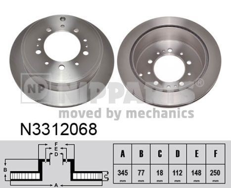 Original N3312068 NIPPARTS Brake discs experience and price