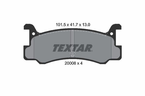 20008 TEXTAR 2000801 Brake pad set B6Y3-26-48ZA