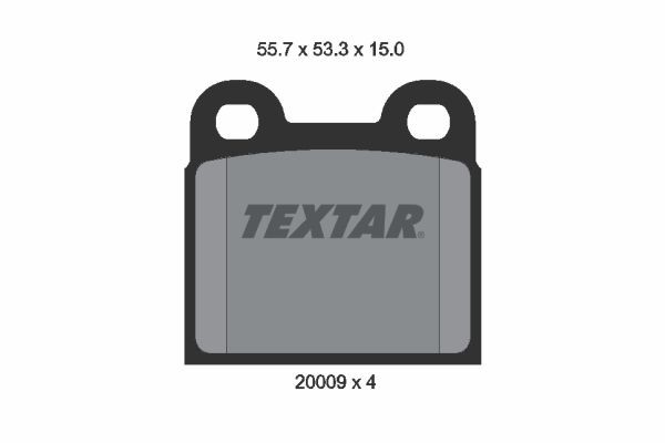20009 TEXTAR 2000906 Brake pad set 90 13 5 296 337