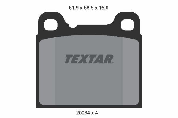 20034 TEXTAR 2003402 Brake pad set 1605 126