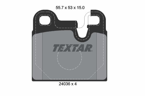 20436 TEXTAR 2043602 Brake pad set 3421 1 150 556