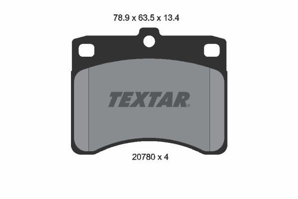 2078001 TEXTAR Brake pad set DAIHATSU not prepared for wear indicator