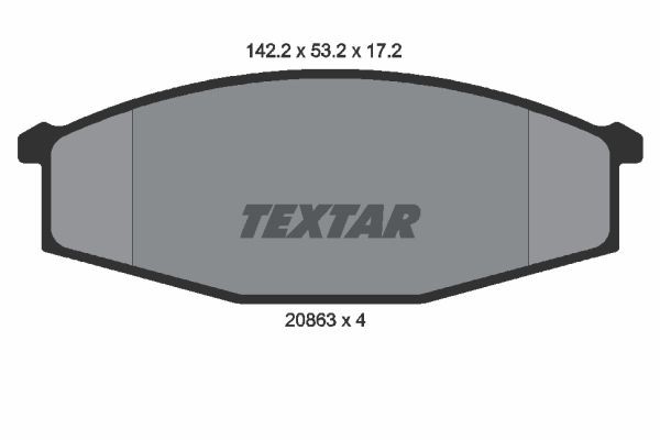 20863 TEXTAR 2086301 Brake pad set 41060C7190