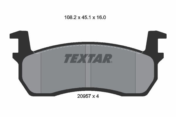20957 TEXTAR 2095701 Brake pad set AY040 NS020