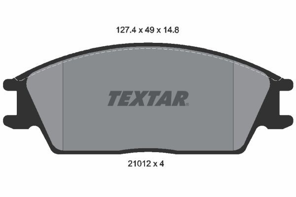 TEXTAR 2101204 γνήσια HONDA Τακάκια φρένων δεν είναι προετοιμασμένο για ένδειξη φθοράς