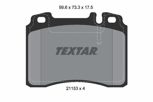 21153 TEXTAR 2115307 Brake pad set A00 242 01 520