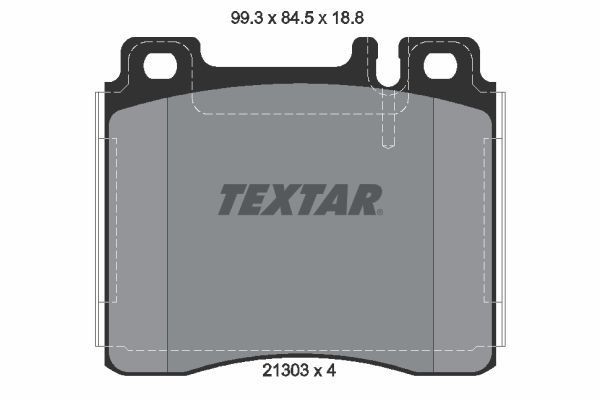 TEXTAR 2130304 Brake pad set prepared for wear indicator