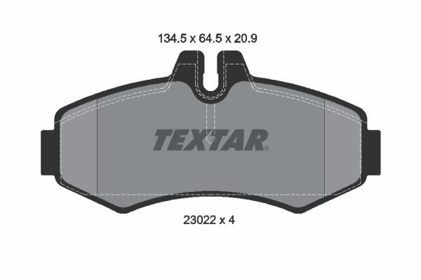23022 TEXTAR 2302201 Brake pad set A6384210010