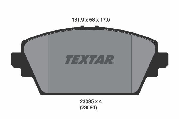 Nissan Τακάκια ανταλλακτικά - Σετ τακάκια, δισκόφρενα TEXTAR 2309501