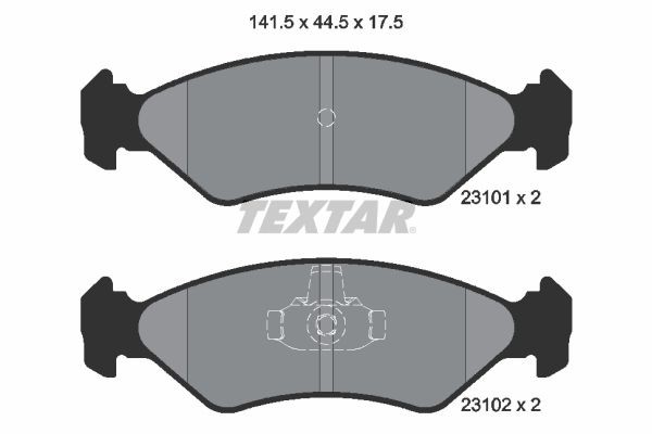 23101 TEXTAR 2310101 Brake pad set 1064762