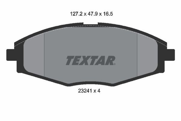 Αγοράστε 23241 TEXTAR δεν είναι προετοιμασμένο για ένδειξη φθοράς Ύψος: 47,9mm, Πλάτος: 126,9mm, Πάχος: 15,8mm Σετ τακάκια, δισκόφρενα 2324102 Σε χαμηλή τιμή