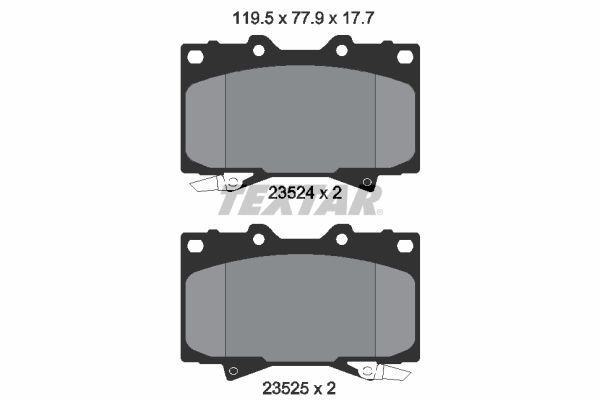 Great value for money - TEXTAR Brake pad set 2352402