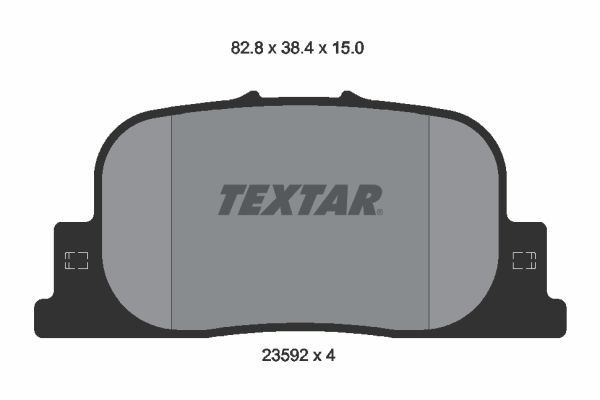 Original 2359201 TEXTAR Set of brake pads LEXUS