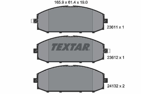23611 TEXTAR 2361101 Wheel Brake Cylinder 236.12