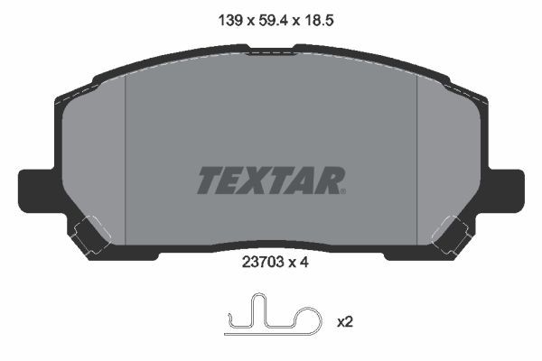 Original TEXTAR 23703 Brake pad kit 2370301 for LEXUS RX