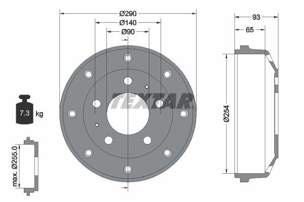94011600 TEXTAR Bremstrommel für BMC online bestellen