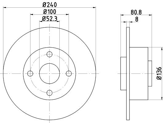 98200 1193 0 1 TEXTAR 240x8mm, 04/04x100, solid Ø: 240mm, Brake Disc Thickness: 8mm Brake rotor 92119300 buy