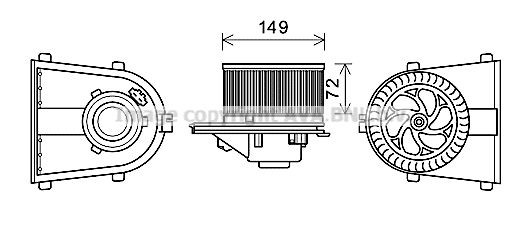 Heater fan motor PRASCO 12V - AI8378
