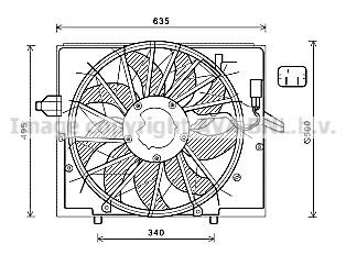 PRASCO BW7537 Fan, radiator 1742 7543 282