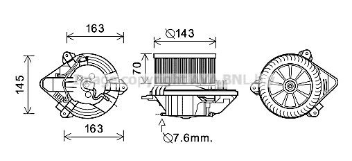 PRASCO CN8510 Heater blower motor